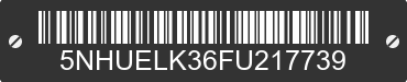 2015 FOREST RIVER Eliminator 5NHUELK36FU217739 VIN decoded