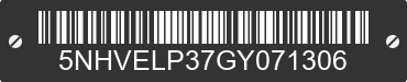 2016 FOREST RIVER Eliminator 5NHVELP37GY071306 VIN decoded