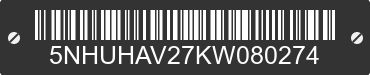 2019 FOREST RIVER Haulin 5NHUHAV27KW080274 VIN decoded