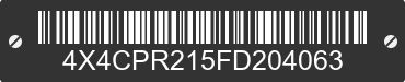 2015 FOREST RIVER Premier 4X4CPR215FD204063 VIN decoded