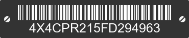 2015 FOREST RIVER Premier 4X4CPR215FD294963 VIN decoded