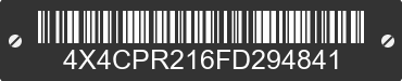 2015 FOREST RIVER Premier 4X4CPR216FD294841 VIN decoded