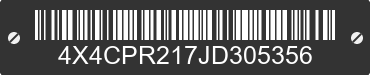2018 FOREST RIVER Premier 4X4CPR217JD305356 VIN decoded