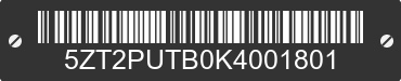 2019 FOREST RIVER Puma 5ZT2PUTB0K4001801 VIN decoded