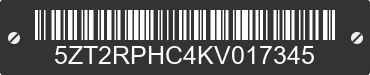 2019 FOREST RIVER R POD TOWABLE 5ZT2RPHC4KV017345 VIN decoded