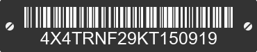 2019 FOREST RIVER Rainier 4X4TRNF29KT150919 VIN decoded