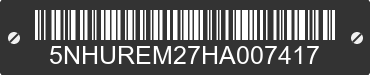 2017 FOREST RIVER Renegade 5NHUREM27HA007417 VIN decoded