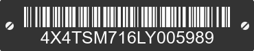 2020 FOREST RIVER Salem Towables 4X4TSM716LY005989 VIN decoded