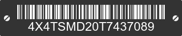 2026 FOREST RIVER Salem Towables 4X4TSMD20T7437089 VIN decoded