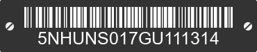 2016 FOREST RIVER Sunshine 5NHUNS017GU111314 VIN decoded