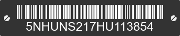 2017 FOREST RIVER Sunshine 5NHUNS217HU113854 VIN decoded