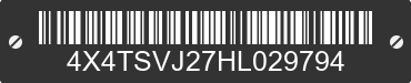 2017 FOREST RIVER Surveyor 4X4TSVJ27HL029794 VIN decoded