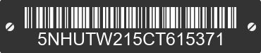 2012 FOREST RIVER Tailwind 5NHUTW215CT615371 VIN decoded