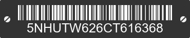 2012 FOREST RIVER Tailwind 5NHUTW626CT616368 VIN decoded