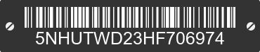 2017 FOREST RIVER Tailwind 5NHUTWD23HF706974 VIN decoded