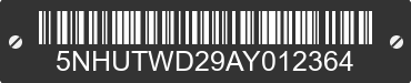 2010 FOREST RIVER Tailwind 5NHUTWD29AY012364 VIN decoded