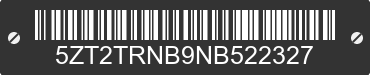 2022 FOREST RIVER Tracer 5ZT2TRNB9NB522327 VIN decoded