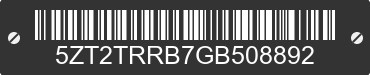 2016 FOREST RIVER Tracer 5ZT2TRRB7GB508892 VIN decoded