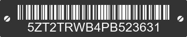 2023 FOREST RIVER Tracer 5ZT2TRWB4PB523631 VIN decoded