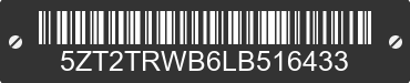 2020 FOREST RIVER Tracer 5ZT2TRWB6LB516433 VIN decoded