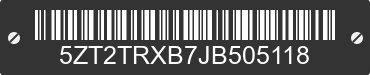 2018 FOREST RIVER Tracer 5ZT2TRXB7JB505118 VIN decoded