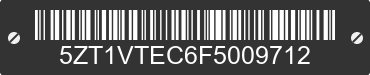 2015 FOREST RIVER V-TREC 5ZT1VTEC6F5009712 VIN decoded