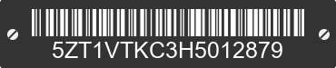 2017 FOREST RIVER V-TREC 5ZT1VTKC3H5012879 VIN decoded