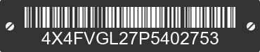 2023 FOREST RIVER Vengeance 4X4FVGL27P5402753 VIN decoded