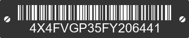 2015 FOREST RIVER Vengeance 4X4FVGP35FY206441 VIN decoded