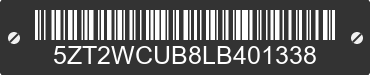 2020 FOREST RIVER Wildcat 5ZT2WCUB8LB401338 VIN decoded