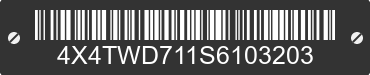 2025 FOREST RIVER Wildwood Towables 4X4TWD711S6103203 VIN decoded