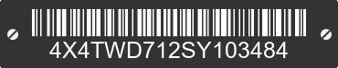 2025 FOREST RIVER Wildwood Towables 4X4TWD712SY103484 VIN decoded