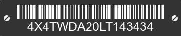 2020 FOREST RIVER Wildwood Towables 4X4TWDA20LT143434 VIN decoded