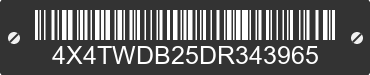 2013 FOREST RIVER Wildwood Towables 4X4TWDB25DR343965 VIN decoded