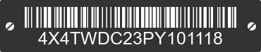 2023 FOREST RIVER Wildwood Towables 4X4TWDC23PY101118 VIN decoded