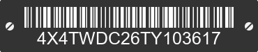 2026 FOREST RIVER Wildwood Towables 4X4TWDC26TY103617 VIN decoded