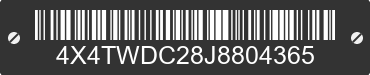 2018 FOREST RIVER Wildwood Towables 4X4TWDC28J8804365 VIN decoded