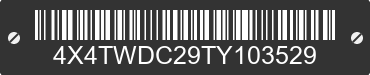 2026 FOREST RIVER Wildwood Towables 4X4TWDC29TY103529 VIN decoded