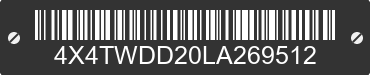2020 FOREST RIVER Wildwood Towables 4X4TWDD20LA269512 VIN decoded
