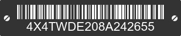 2008 FOREST RIVER Wildwood Towables 4X4TWDE208A242655 VIN decoded