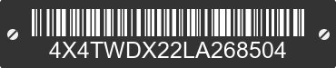 2020 FOREST RIVER Wildwood Towables 4X4TWDX22LA268504 VIN decoded