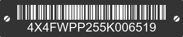 2005 FOREST RIVER Work and Play 4X4FWPP255K006519 VIN decoded