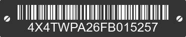 2015 FOREST RIVER Work and Play 4X4TWPA26FB015257 VIN decoded