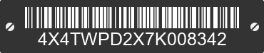 2007 FOREST RIVER Work and Play 4X4TWPD2X7K008342 VIN decoded