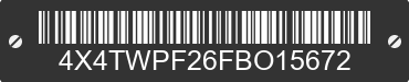 2015 FOREST RIVER Work and Play 4X4TWPF26FBO15672 VIN decoded