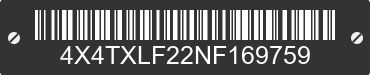 2022 FOREST RIVER XLR Toy Hauler 4X4TXLF22NF169759 VIN decoded