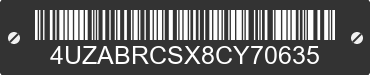 2008 FREIGHTLINER B2 Bus Chassis 4UZABRCSX8CY70635 VIN decoded