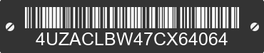 2007 FREIGHTLINER MC Front Engine Motor Home Chassis 4UZACLBW47CX64064 VIN decoded