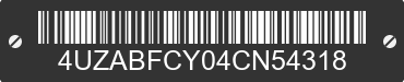 2004 FREIGHTLINER XC Chassis 4UZABFCY04CN54318 VIN decoded