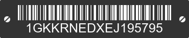 2014 GMC Acadia 1GKKRNEDXEJ195795 VIN decoded